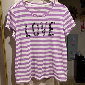 Victoria’s Secret - Super Cute Purple Striped Tee!